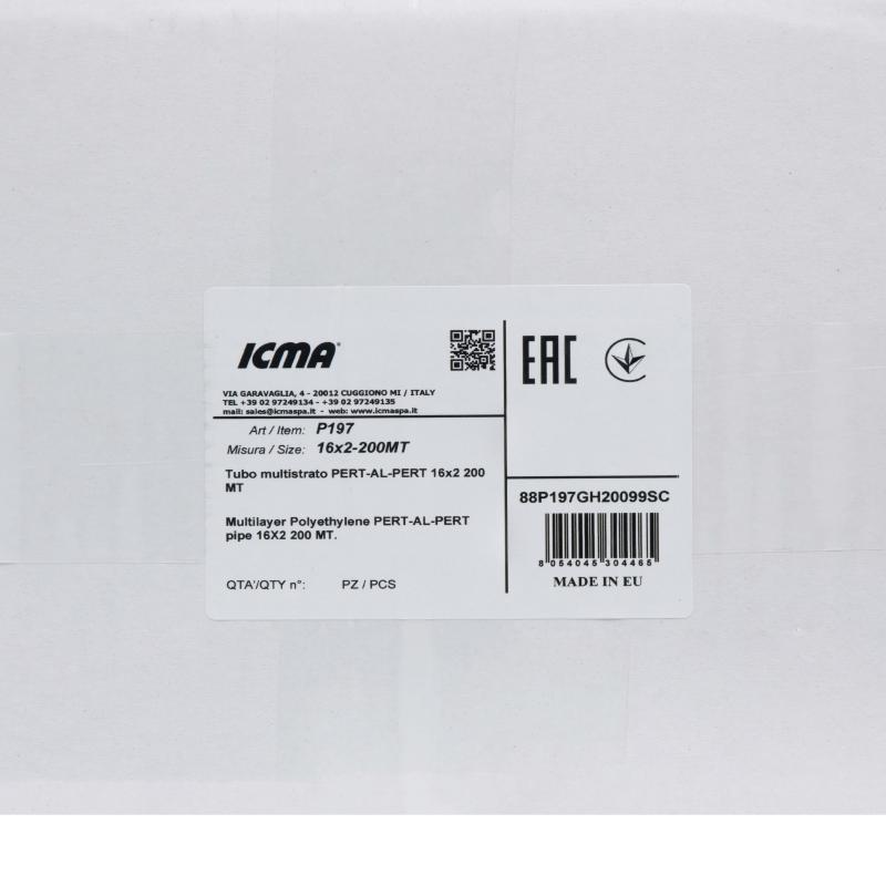 Труба PE-AL-PERT Icma 16х2 мм, 200 м №P197 — фото 7