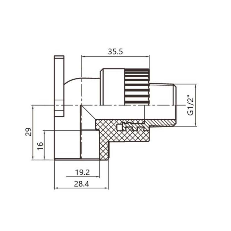 Уголок PPR Thermo Alliance настенный 20х1/2" ВР — фото 2