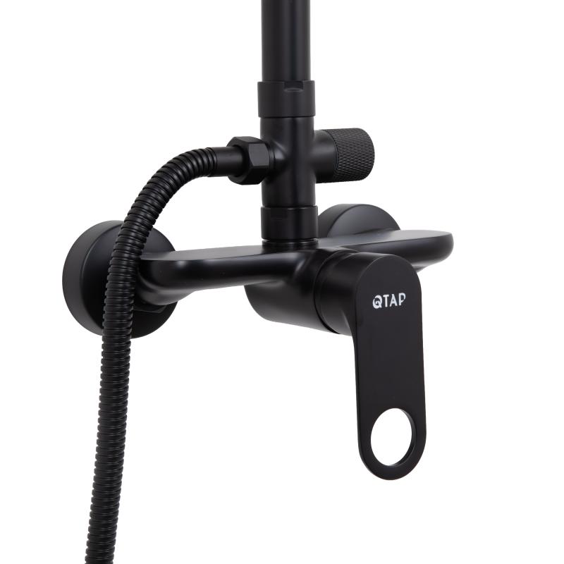 Душова система для душу Qtap Jay на два споживача QTJAY110BLM45550 Black Matt — фото 3