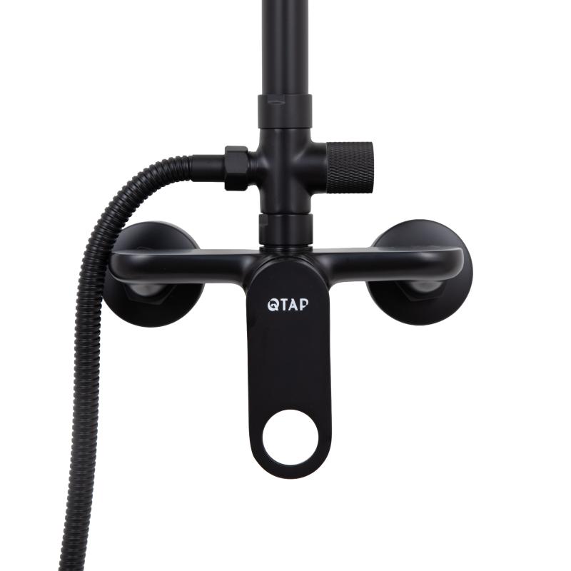 Душова система для душу Qtap Jay на два споживача QTJAY110BLM45550 Black Matt — фото 4