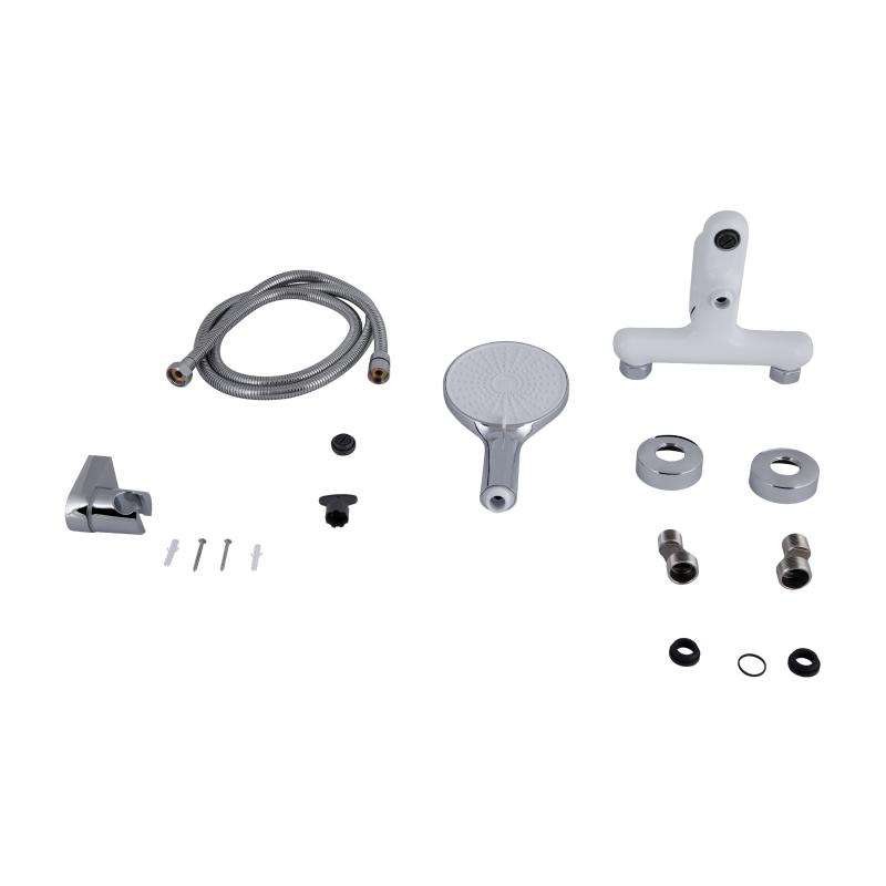 Змішувач для ванни Qtap Jay (з душовим гарнітуром) QTJAY259CRW45553 Chrome/White — фото 5