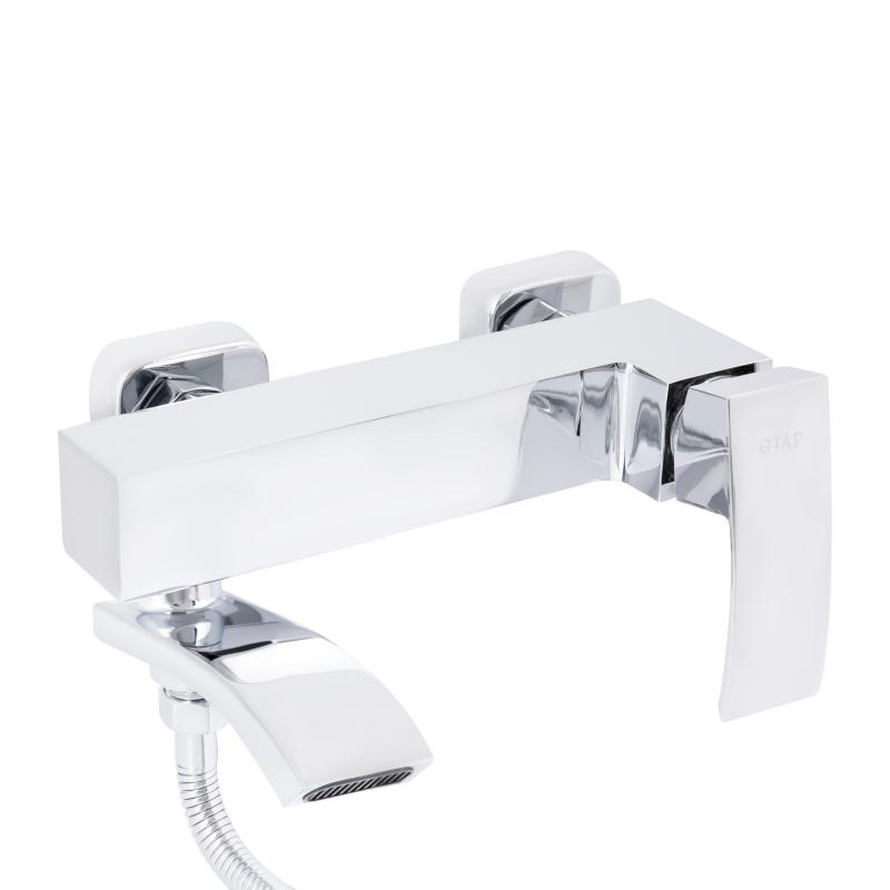 Змішувач для ванни Qtap Swan Cascada з поворотним виливом (з душовим гарнітуром) QTSWA260CRM45565 Chrome — фото 3
