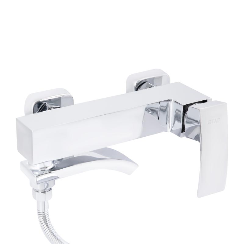 Змішувач для ванни Qtap Swan Cascada з поворотним виливом (з душовим гарнітуром) QTSWA260CRM45565 Chrome — фото 4