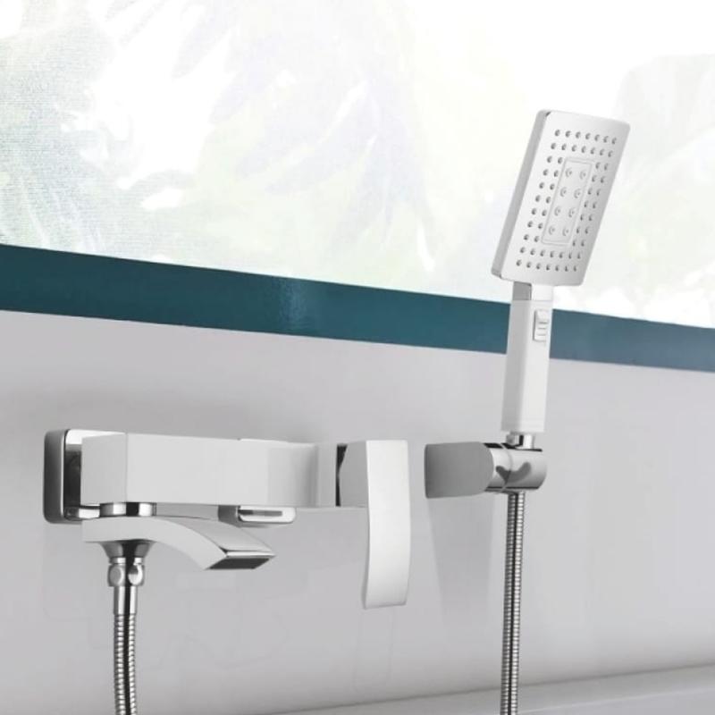 Змішувач для ванни Qtap Swan Cascada з поворотним виливом (з душовим гарнітуром) QTSWA260CRM45565 Chrome — фото 8