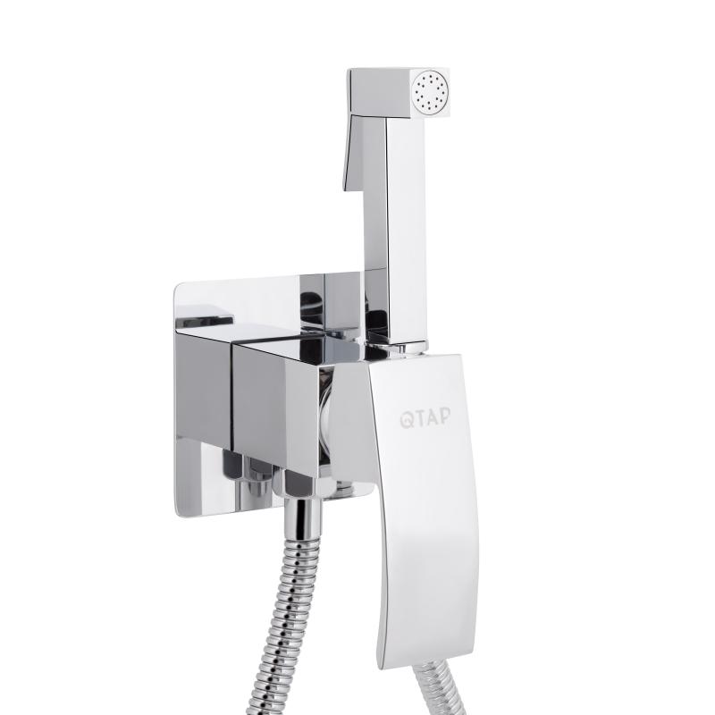 Набор для гігієнічного душу Qtap Swan Cascada прямокутний QTSWA262CRM45567 Chrome — фото 3