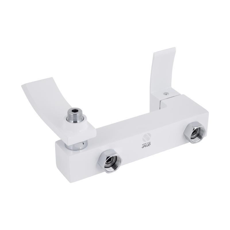 Змішувач для ванни Qtap Swan Cascada з поворотним виливом (з душовим гарнітуром) QTSWA260CRW45569 Chrome/White — фото 6