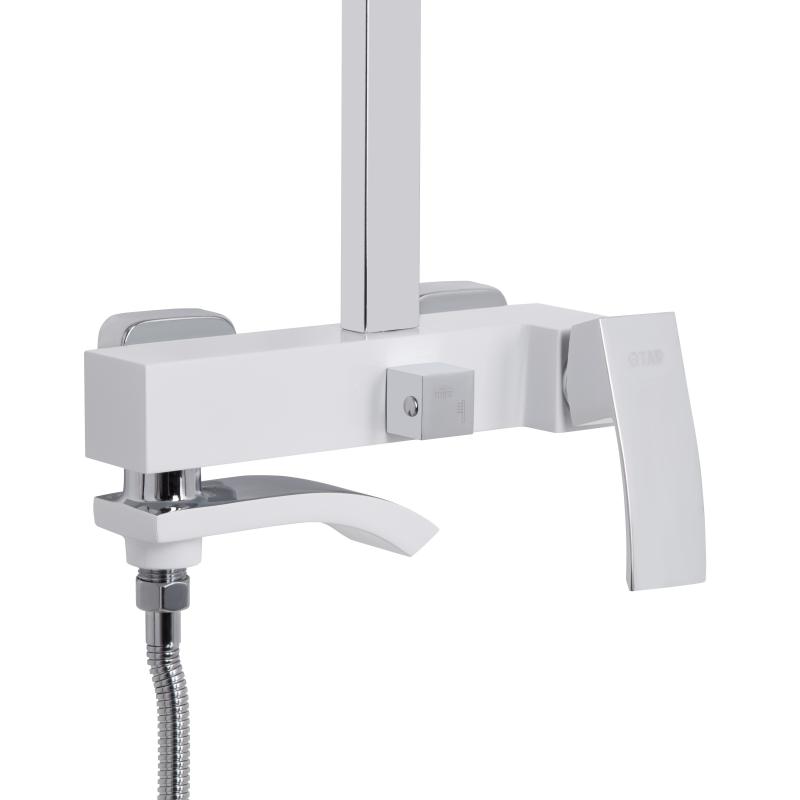 Душова система універсальна Qtap Swan Cascada на три споживачі (з виливом) QTSWA111CRW45570 Chrome/White — фото 4