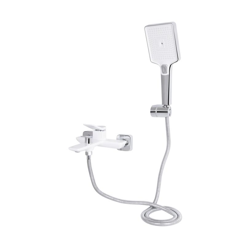 Змішувач для ванни Qtap Presto (з душовим гарнітуром) QTPRE259CRW45579 Chrome/White — фото 3
