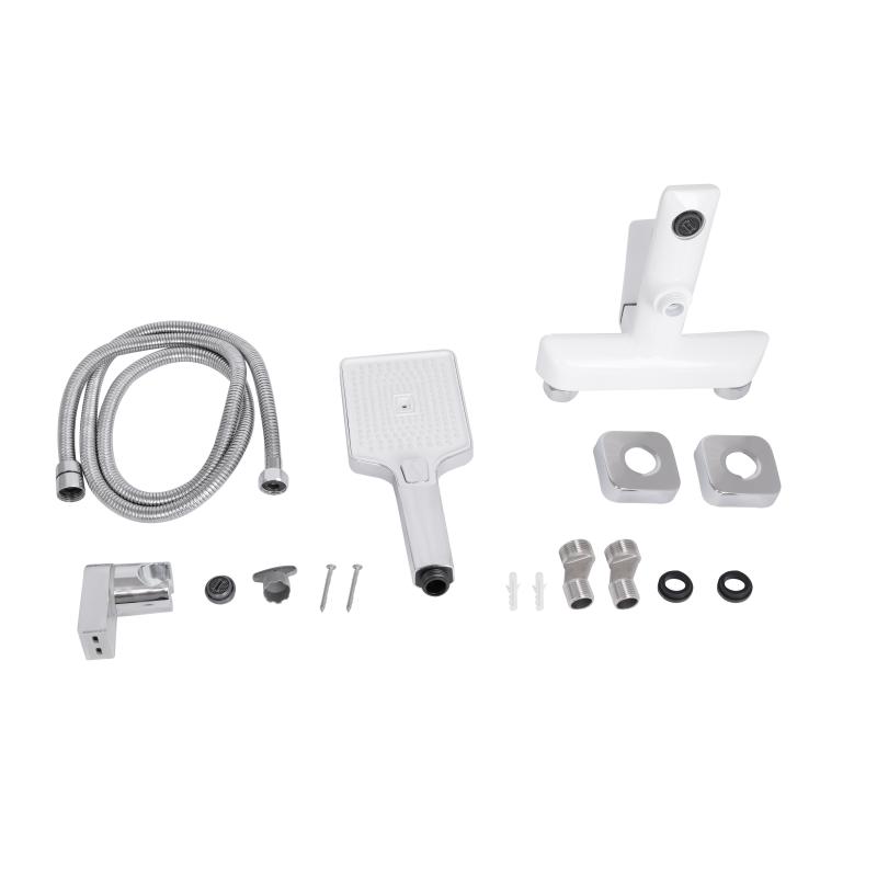 Змішувач для ванни Qtap Presto (з душовим гарнітуром) QTPRE259CRW45579 Chrome/White — фото 7