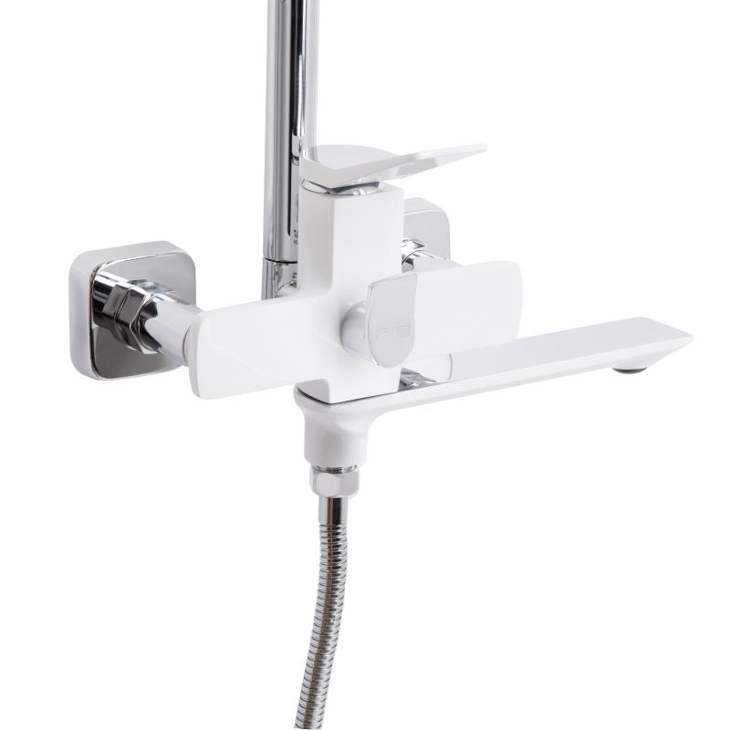 Душова система універсальна Qtap Presto на три споживачі (з виливом) QTPRE111CRW45580 Chrome/White — фото 4