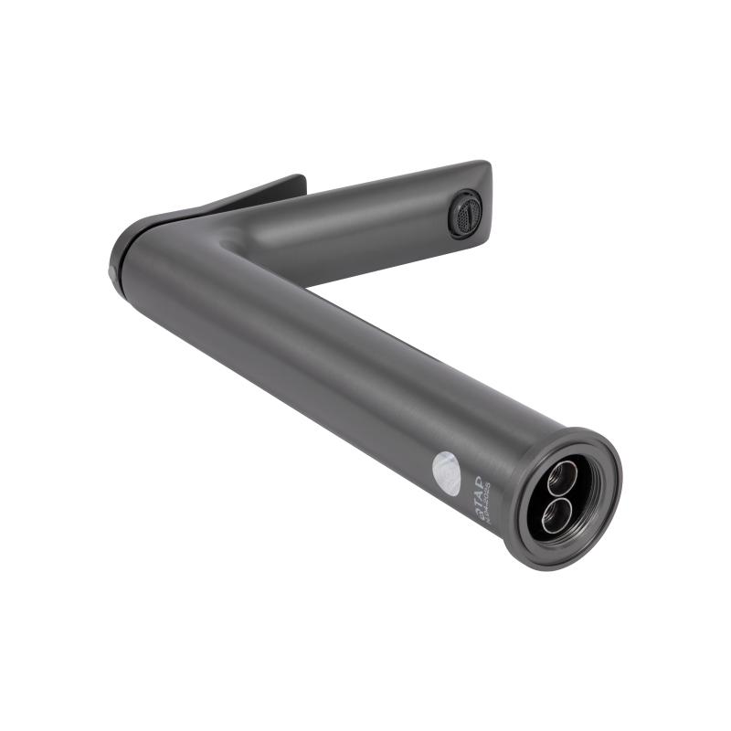 Змішувач для раковини Qtap Presto високий QTPRE269GRP45582 Gunmetal Black — фото 5