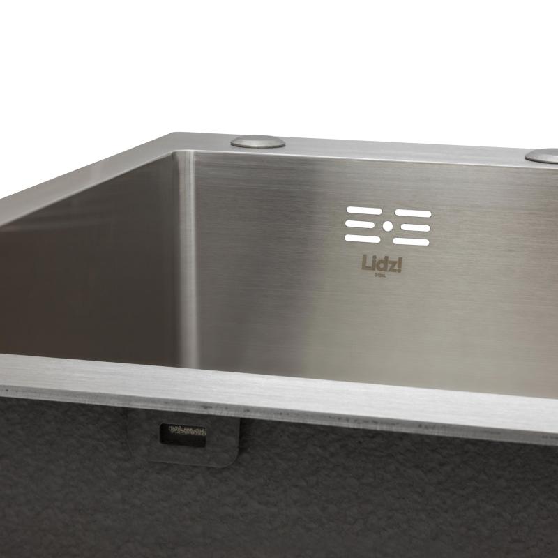 Мийка для кухні інтегрована Lidz Handmade H7849R крило праворуч (LDH7849BRUR45591) Brushed Steel 3,0/1,0 мм — фото 4