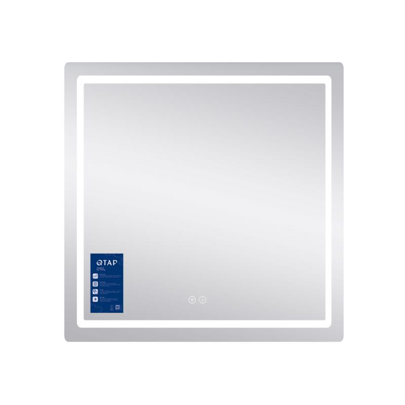 Дзеркало Qtap Mideya 800x800 з LED-підсвічуванням Touch, з антизапотіванням, димером QT2078NCF8080W — фото 4