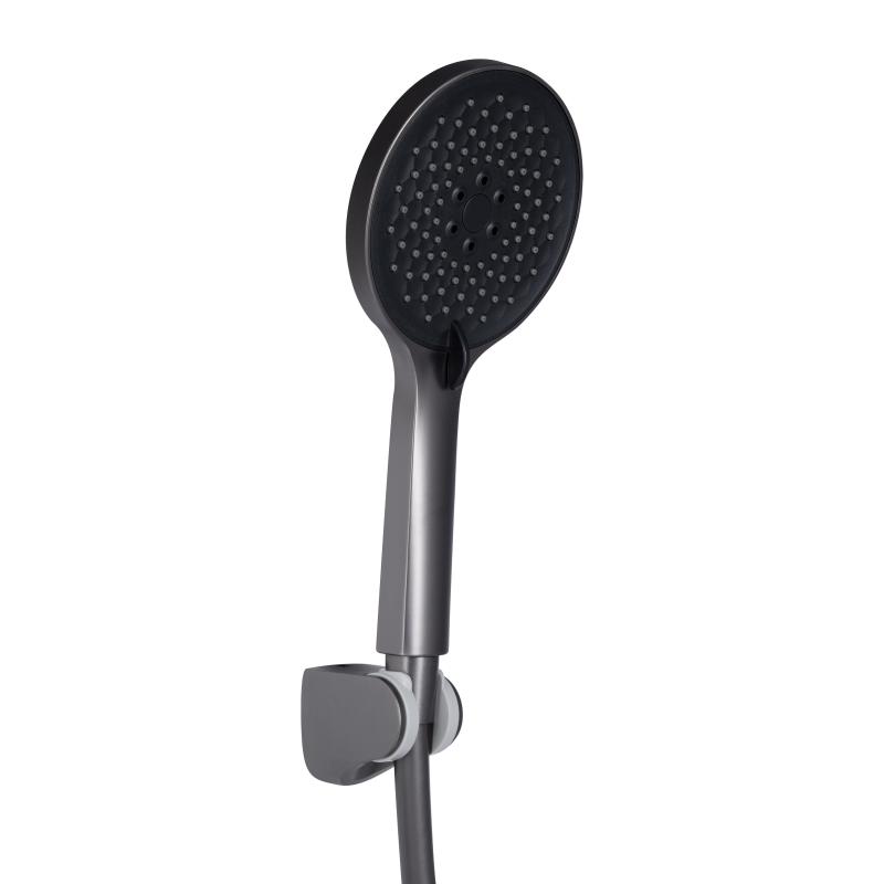 Змішувач для ванни Qtap Vlasta New (з душовим гарнітуром) QTVLA259GMB45643 Gunmetal Black PVD — фото 4