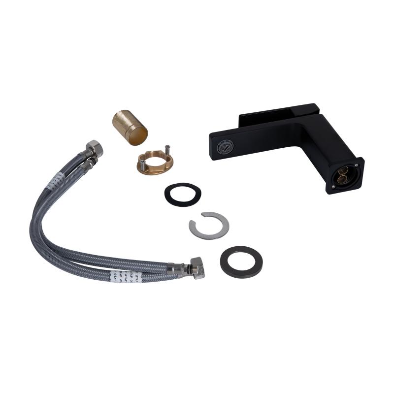 Змішувач для раковини Qtap Gemini QTGEM270BLM45674 Black Matt — фото 4