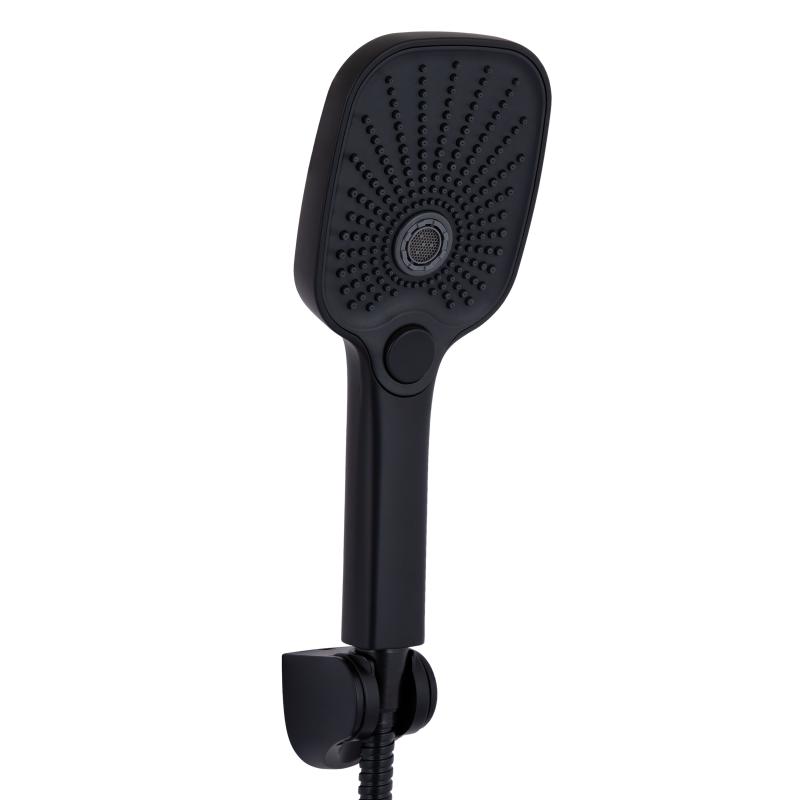 Змішувач для ванни Qtap Gemini (з душовим гарнітуром) QTGEM259BLM45682 Black Matt — фото 4