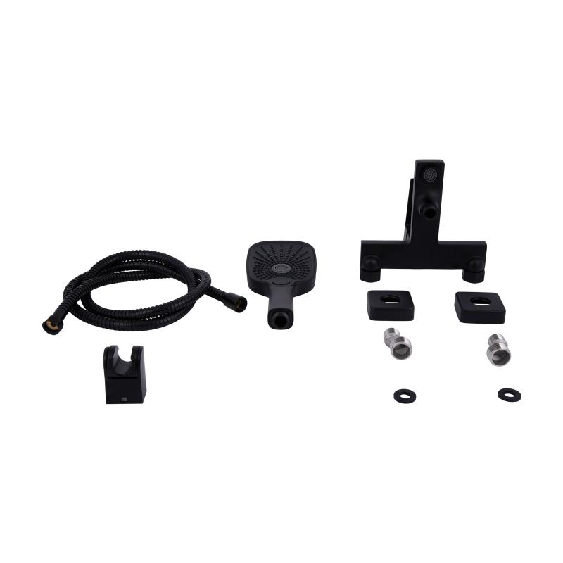 Змішувач для ванни Qtap Gemini (з душовим гарнітуром) QTGEM259BLM45682 Black Matt — фото 7