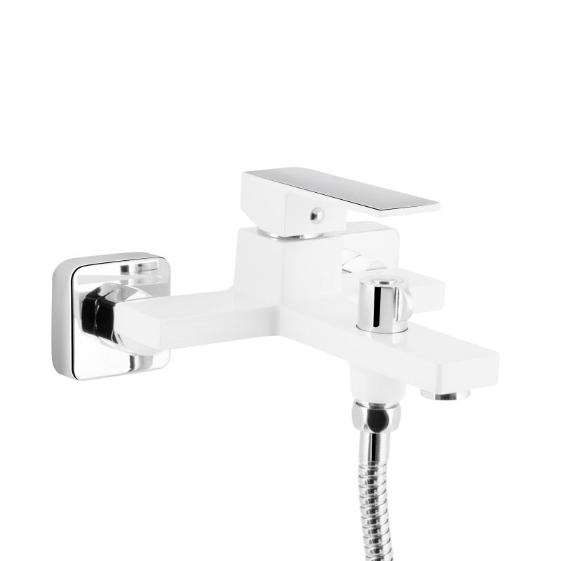 Змішувач для ванни Qtap Gemini (з душовим гарнітуром) QTGEM259CRW45683 Chrome/White — фото 3