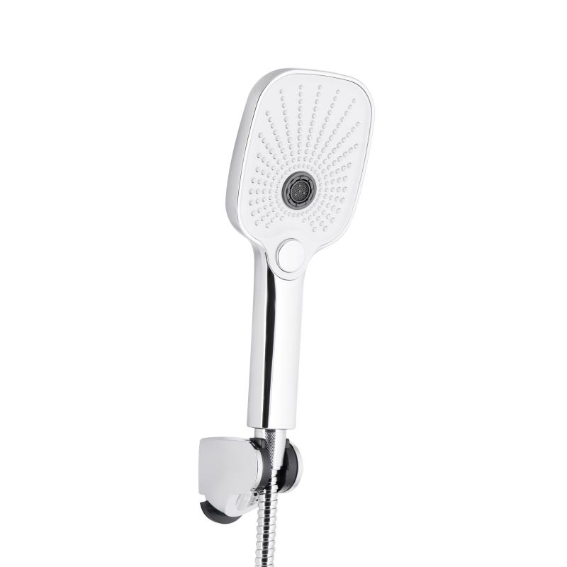 Змішувач для ванни Qtap Gemini (з душовим гарнітуром) QTGEM259CRW45683 Chrome/White — фото 4