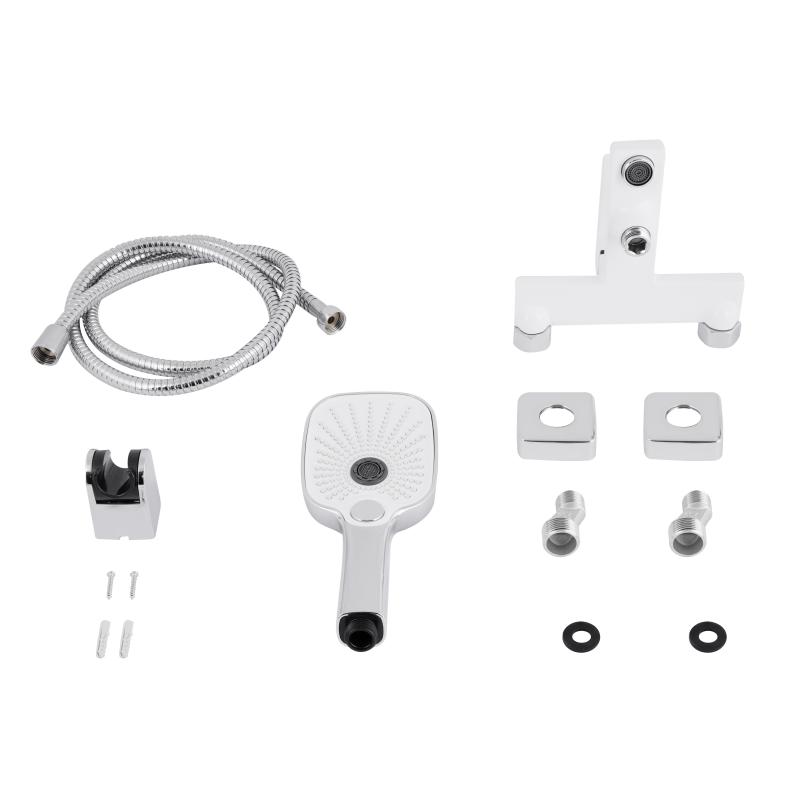Змішувач для ванни Qtap Gemini (з душовим гарнітуром) QTGEM259CRW45683 Chrome/White — фото 6