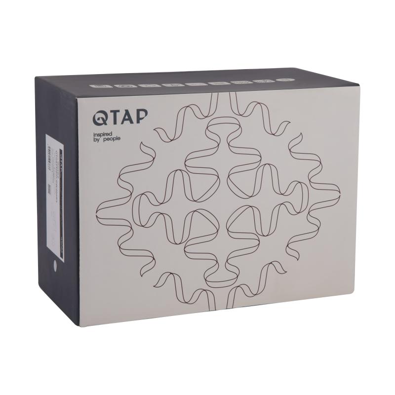 Змішувач для ванни Qtap Gemini (з душовим гарнітуром) QTGEM259CRW45683 Chrome/White — фото 7