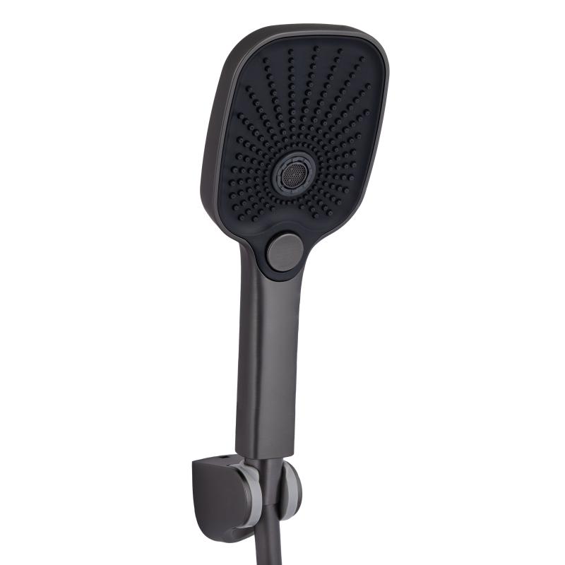 Змішувач для ванни Qtap Gemini (з душовим гарнітуром) QTGEM259GMB45684 Gunmetal Black PVD — фото 4