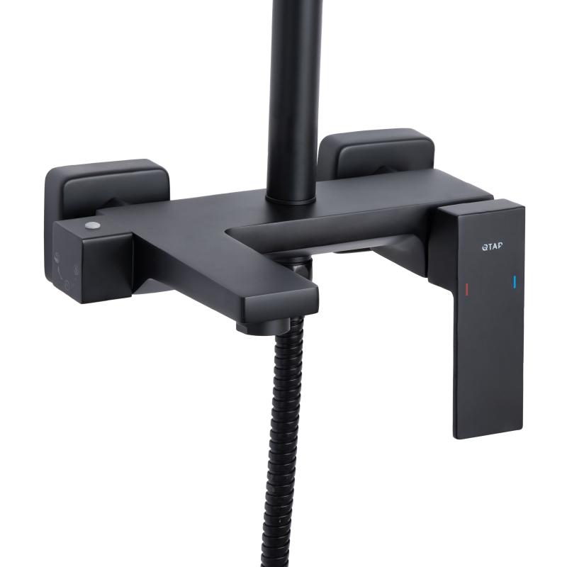 Душова система універсальна Qtap Gemini на три споживачі (з виливом) QTGEM111BLM45686 Black Matt — фото 3