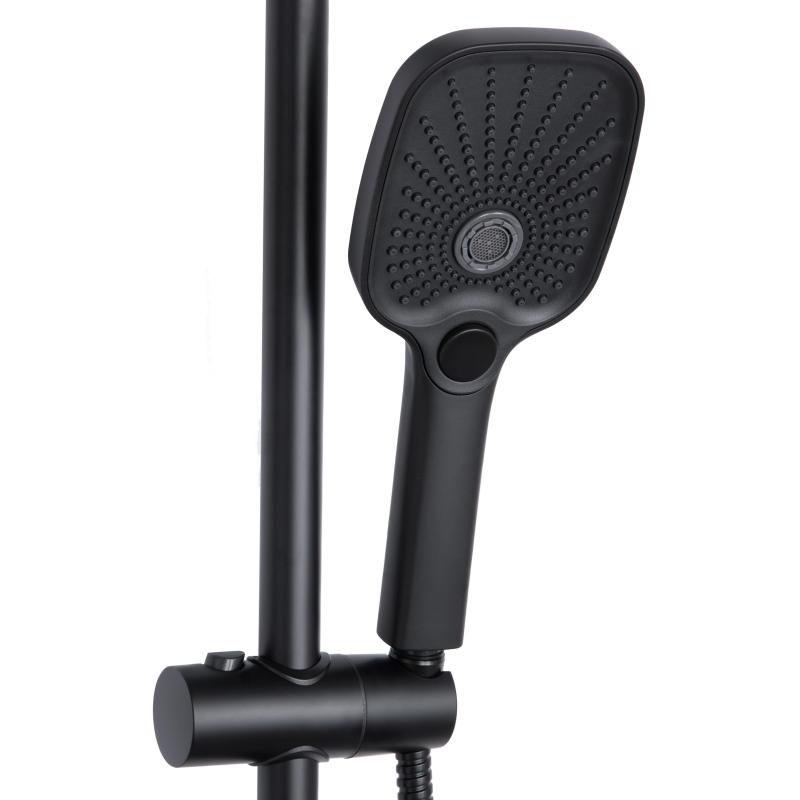 Душова система універсальна Qtap Gemini на три споживачі (з виливом) QTGEM111BLM45686 Black Matt — фото 4