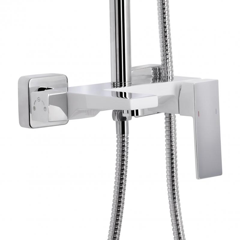 Душова система універсальна Qtap Gemini на три споживачі (з виливом) QTGEM111CRW45687 Chrome/White — фото 3