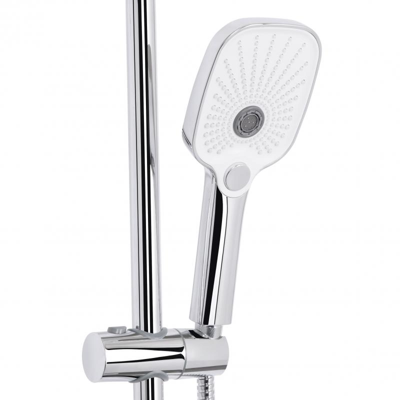 Душова система універсальна Qtap Gemini на три споживачі (з виливом) QTGEM111CRW45687 Chrome/White — фото 4
