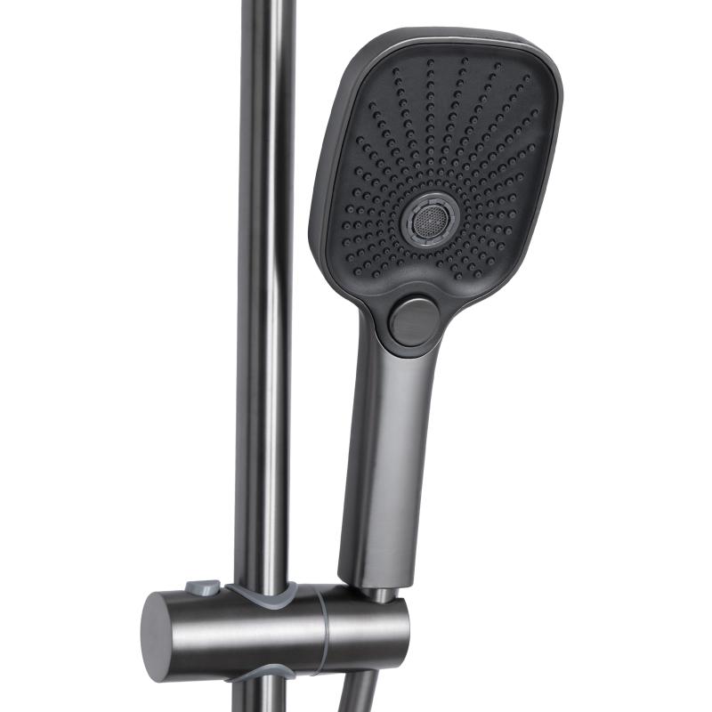 Душова система універсальна Qtap Gemini на три споживачі (з виливом) QTGEM111GMB45688 Gunmetal Black PVD — фото 4