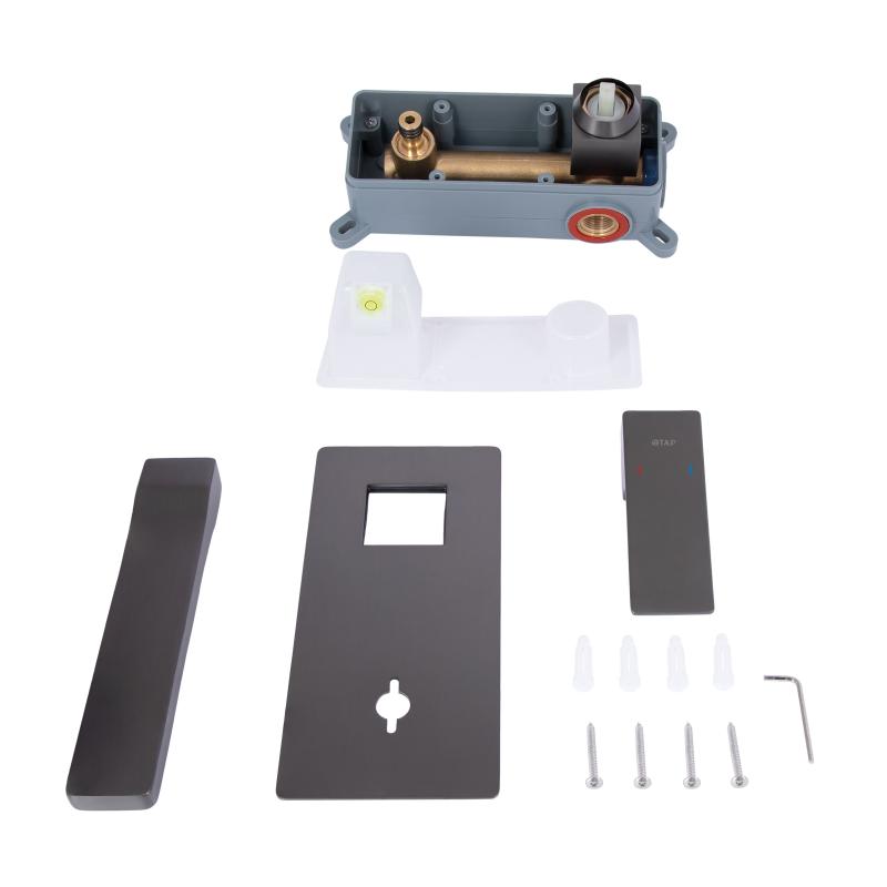 Змішувач для раковини Qtap Gemini прихованого монтажу QTGEM273GMB45695 Gunmetal Black PVD — фото 8