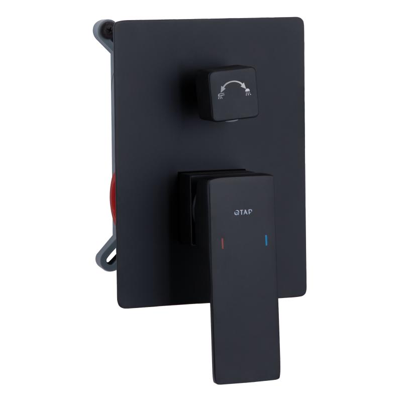 Душова система для душу Qtap Gemini прихованого монтажу на два споживачі QTGEM113BLM45697 Black Matt — фото 3
