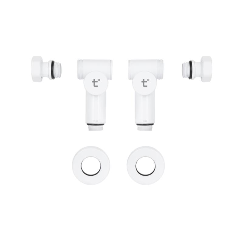 Комплект кранів Thermo Alliance Standart 1/2" бiлий, для рушникосушарки кутовий SF395W15HEW — фото 5