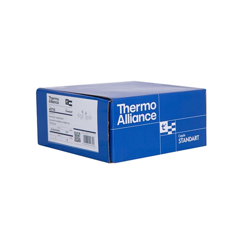 Комплект кранів Thermo Alliance Standart 1/2" бiлий, для рушникосушарки кутовий SF395W15HEW — фото 8
