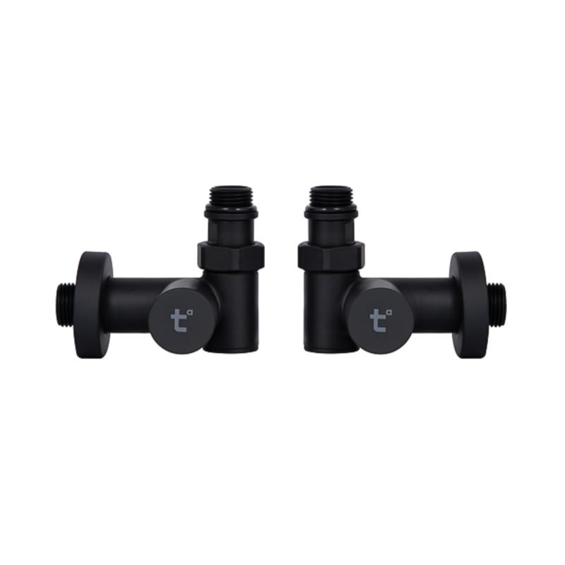 Комплект кранів Thermo Alliance Standart 1/2" чорний, для рушникосушарки кутовий SF395W15HEB — фото 4