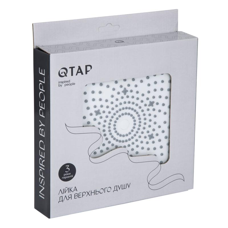 Лійка для верхнього душу Qtap Hlavova D 230 мм округла QTHLA107CRM45787 Chrome/White — фото 5