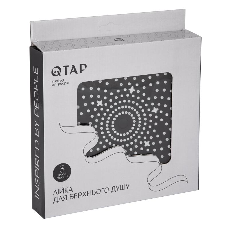 Лійка для верхнього душу Qtap Hlavova D 230 мм округла QTHLA107BLM45788 Black Matt — фото 5