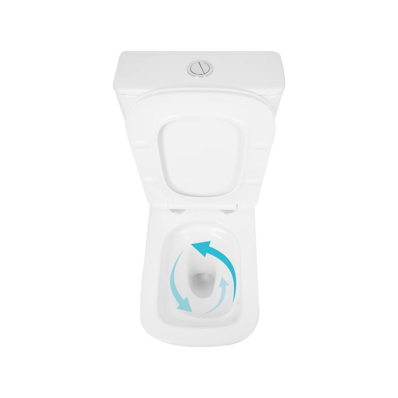 Унітаз підлоговий Qtap Tern Ultra Quiet безобідковий з сидінням Soft-Close QT17226003AW White — фото 6