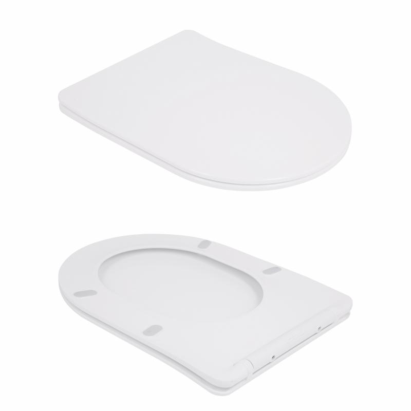 Унітаз-компакт Qtap Robin Ultra Quiet безободковий з сидінням Soft-close QT13226089AW — фото 8