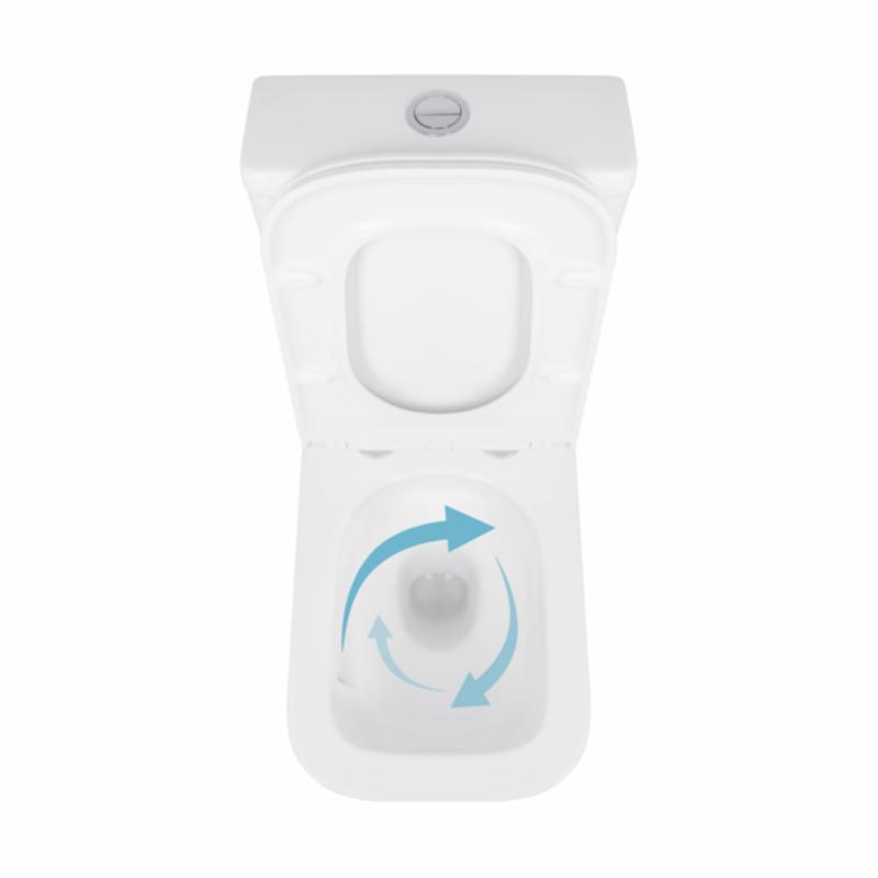 Унітаз-компакт Qtap Cardinal Ultra Quiet безободковий з сидінням Soft-close QT04222168AUQ3W — фото 6