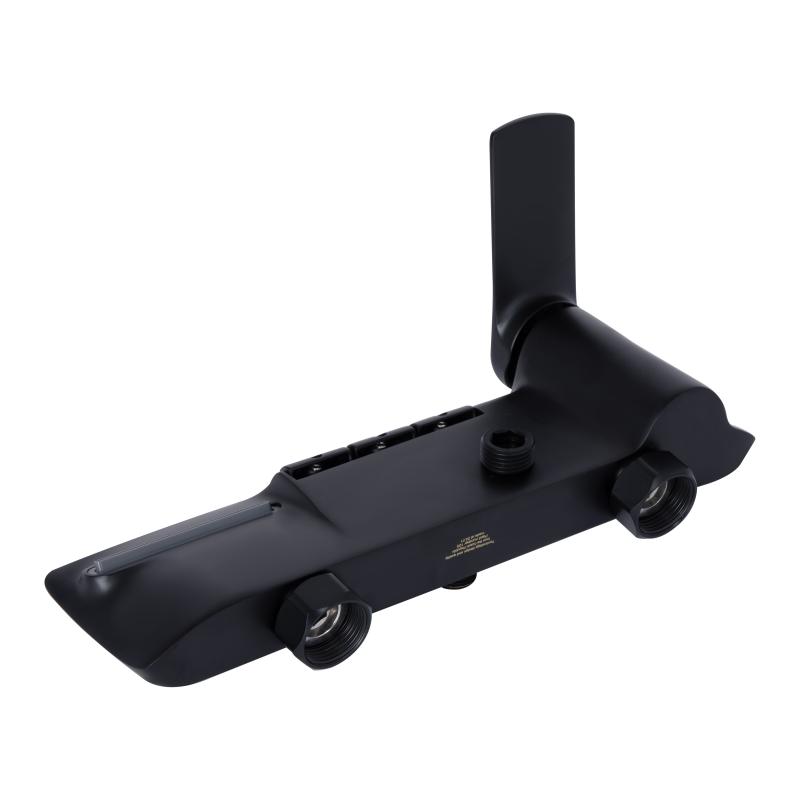 Душова система універсальна Qtap Slavonice на три споживачі (з виливом) QTSLA111BLM45906 Black Matt — фото 10