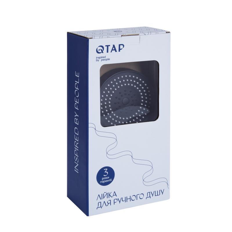 Лійка для ручного душу Qtap Rucni D 130 мм округла QTRUC125BLM45951 Black Matt — фото 4