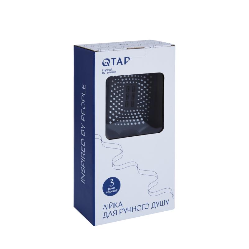 Лійка для ручного душу Qtap Rucni 140x110 мм прямокутна QTRUC125BLM45955 Black Matt — фото 4