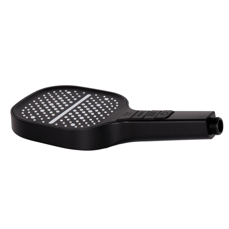Лійка для ручного душу Qtap Rucni 130x130 мм QTRUC125BLM45957 Black Matt — фото 3