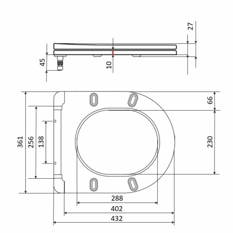 Сидіння для унітаза Qtap (Jay 490, Swan 490) з мікроліфтом Slim QT99SC6106W — фото 2