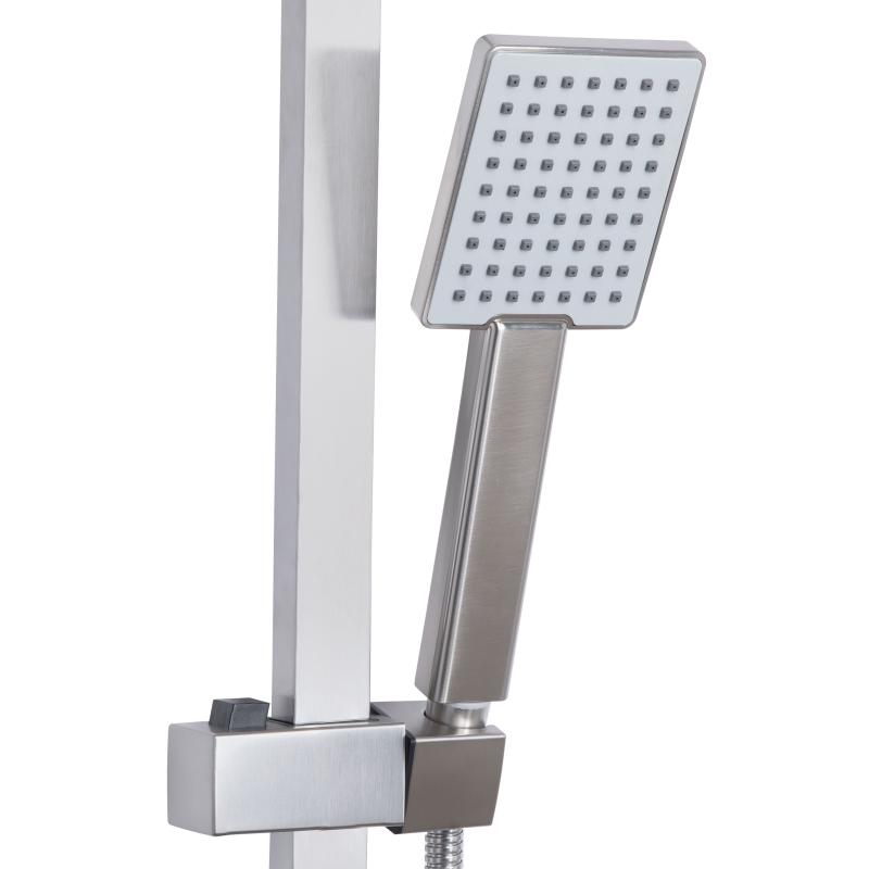 Душова стійка універсальна Lidz Kubis 1120 на два споживача LDKUB1120NKS46111 Nickel — фото 4