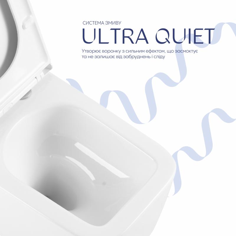 Готове рішення Qtap для ванної кімнати: підвісний унітаз Gemini Ultra Quiet 520×360×350 + комплект інсталяції Nest 4 в 1 (кругла клавіша White) — фото 5