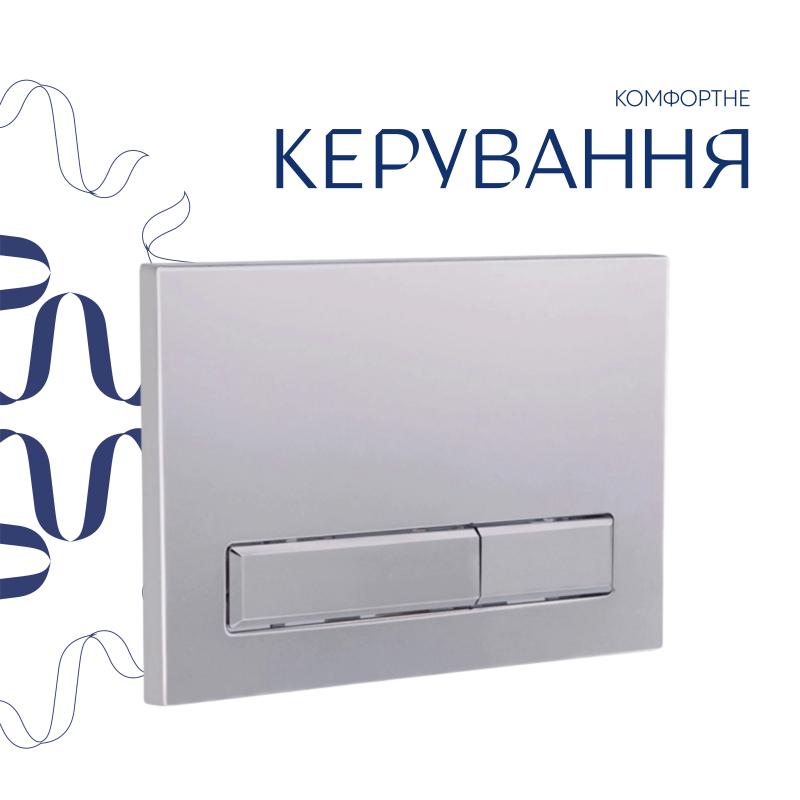 Готове рішення Qtap для ванної кімнати: підвісний унітаз Gemini Ultra Quiet 520х360х350 + комплект інсталяції Nest 4 в 1 (лінійна клавіша Satin) — фото 7