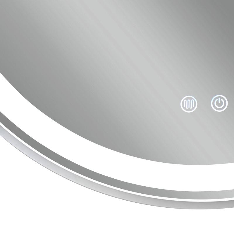 Дзеркало Qtap Gemini 800х700 з LED-підсвічуванням Touch, з антизапотіванням, з димером, рег. темп. кольору (3000-6500K) QT2578R8071W — фото 9